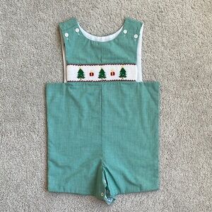 Kids smocked Christmas tree Jon Jon size 4T